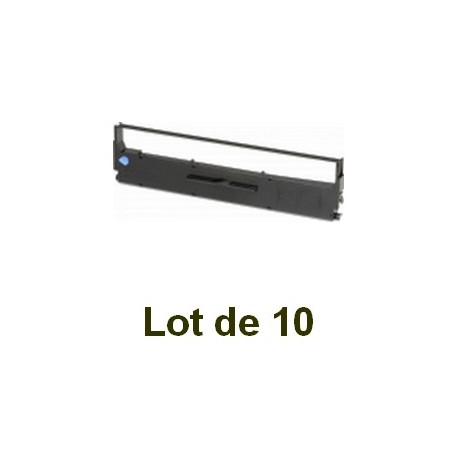 Ruban compatible epson lq-800 (s015021) noire - Lot de 10