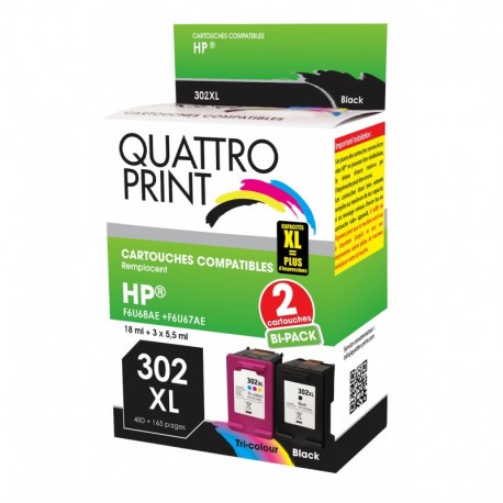 Pack Quattro Print HP302XL